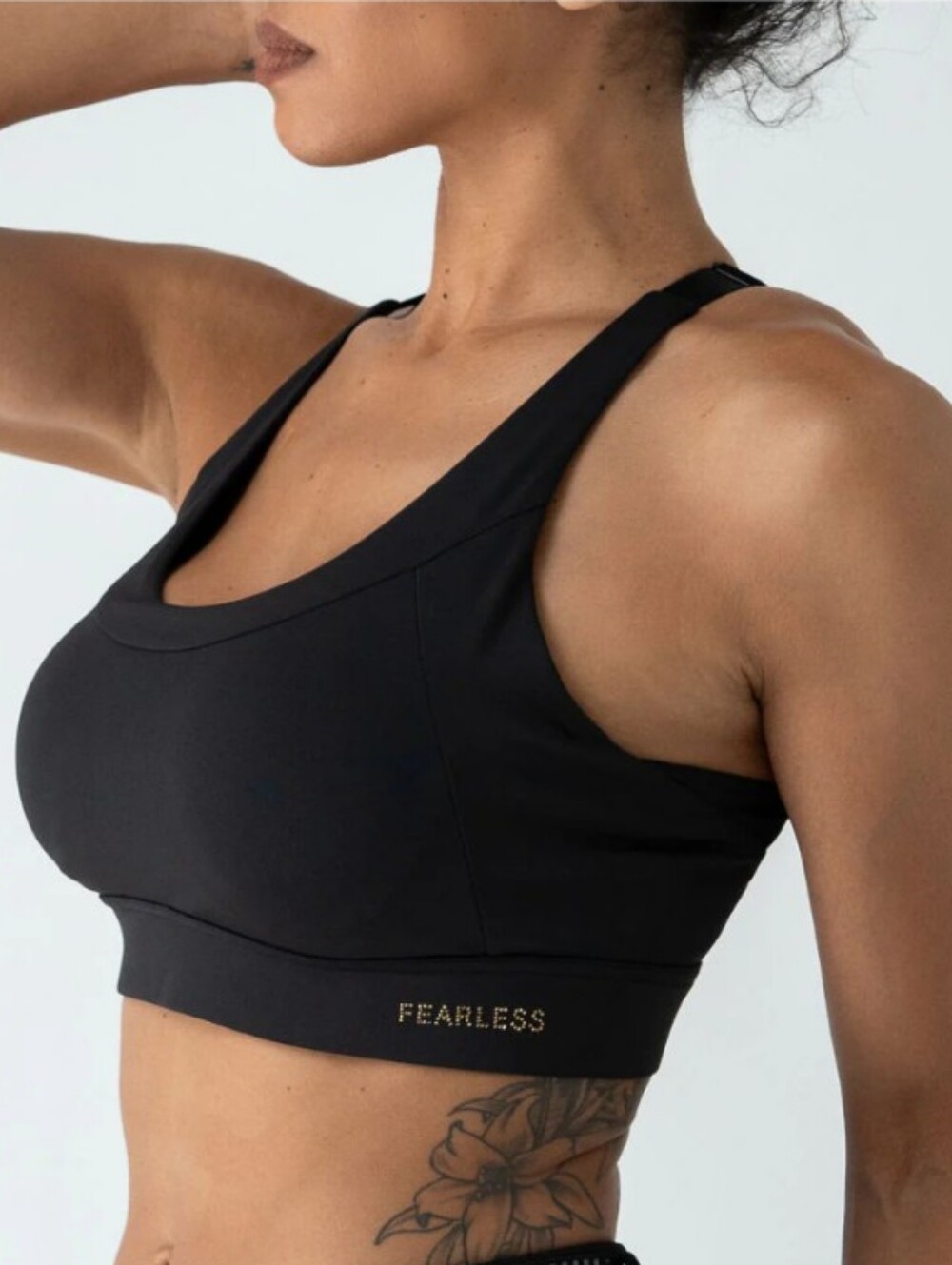 Fearless Black High-Support Sports Bra for Women